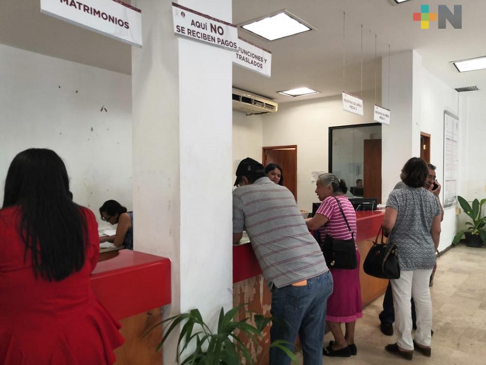 Disminuyen trámites ante Registro Civil de Coatzacoalcos