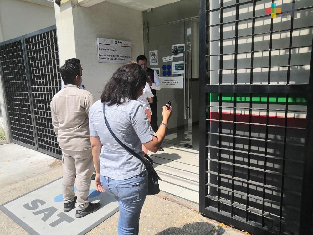 En Coatzacoalcos, SAT atiende solo a citados y en horario controlado