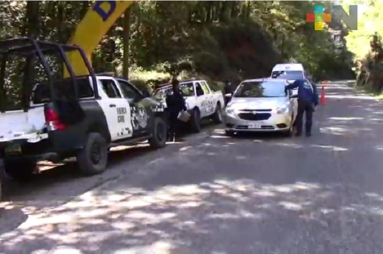En Huayacocotla, instalan filtros sanitarios para evitar propagación de Covid-19