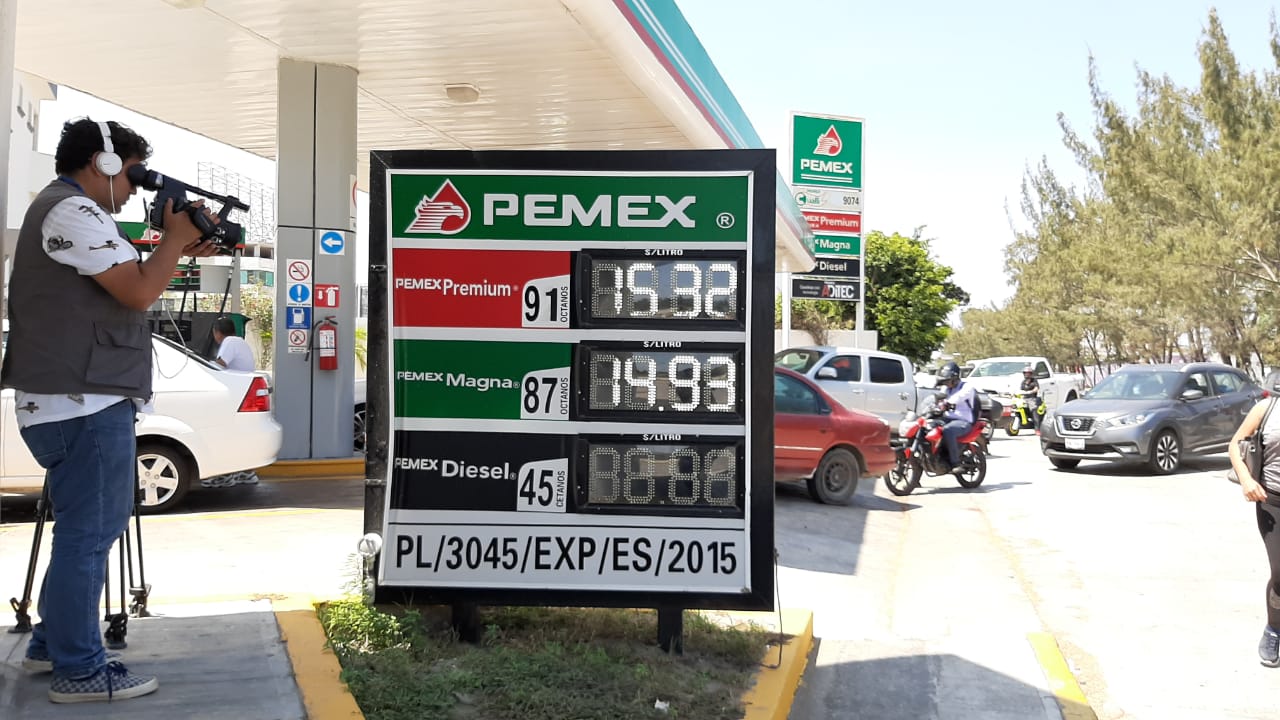 Hasta el 14.93 pesos se vende la gasolina Magna en Veracruz