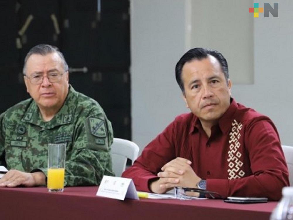 Gobernador de Veracruz, encabezó mesa de seguridad, en Coatzacoalcos