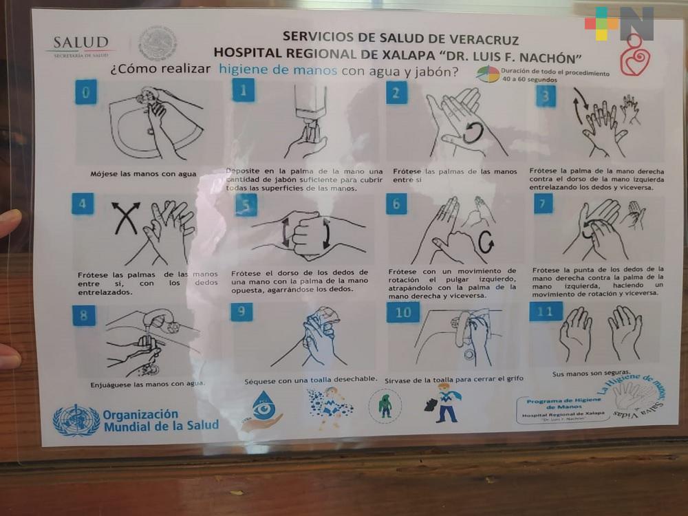 Hospital Luis F. Nachón promueve el lavado de manos para evitar contagio de Covid-19