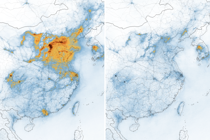Covid-19 pudo provocar disminución de contaminantes en China: NASA