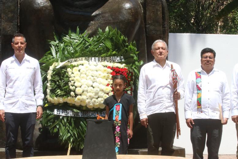 Como Juárez, estamos obligados a servir al pueblo, afirma presidente en Guelatao