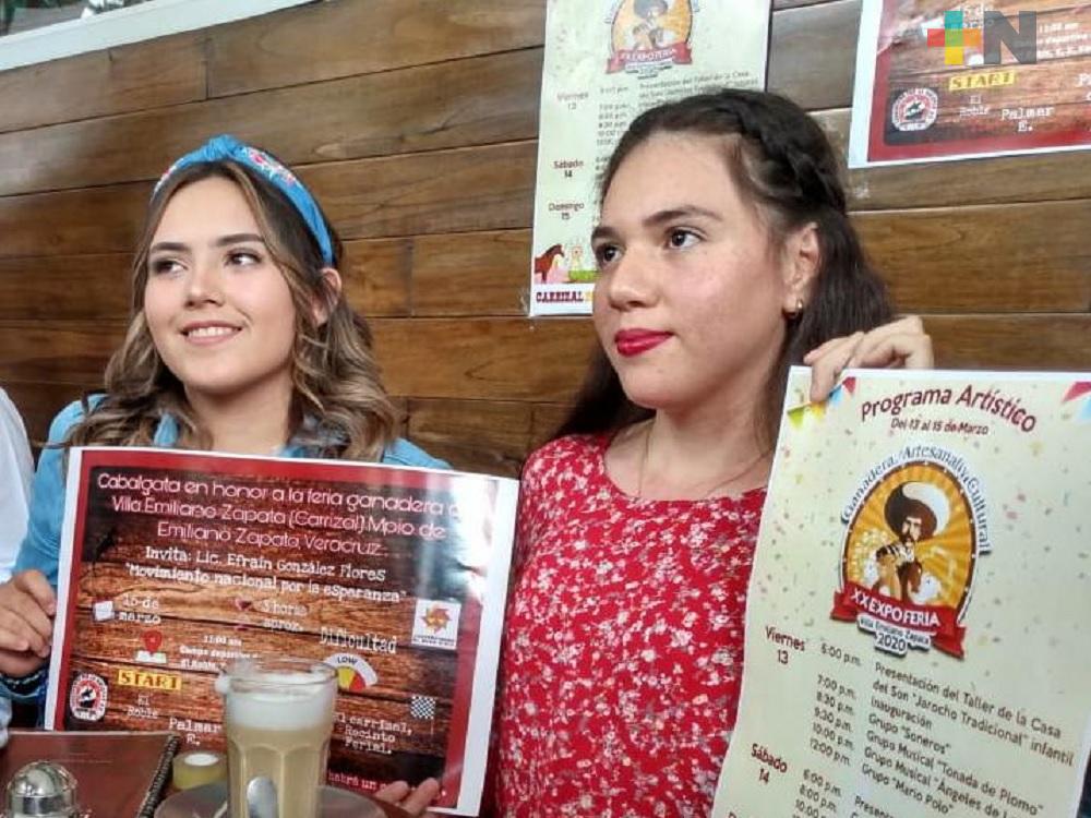 Presentan la XX Expo Feria Ganadera Artesanal y Cultural Villa Emiliano Zapata