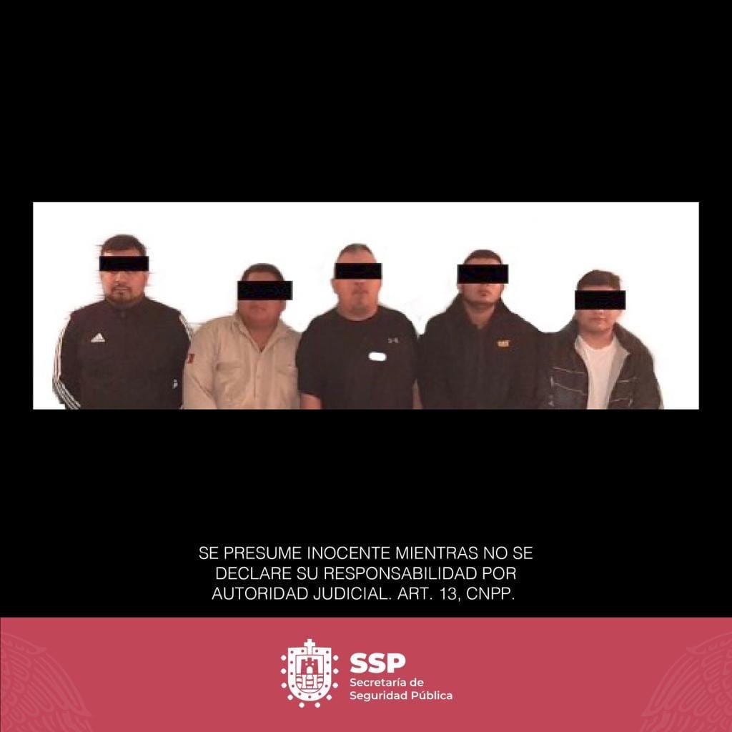 Detiene SSP a presunto jefe de plaza; así como seis más por diversos delitos