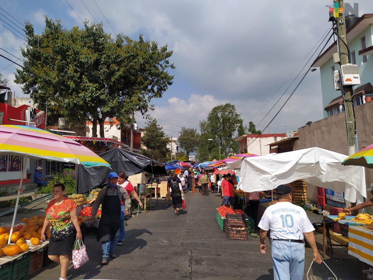 Muy concurridos los tianguis de Xalapa durante este domingo