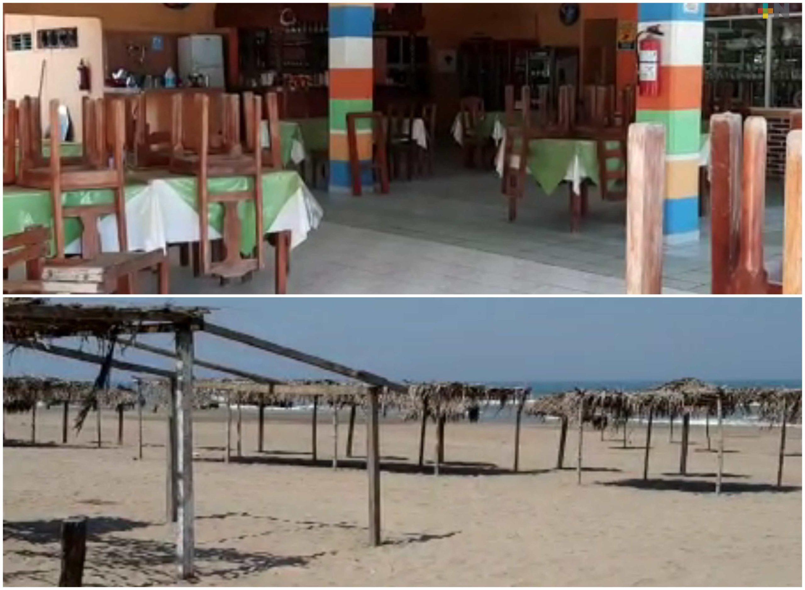 Un fin de semana más sin turistas en Tecolutla