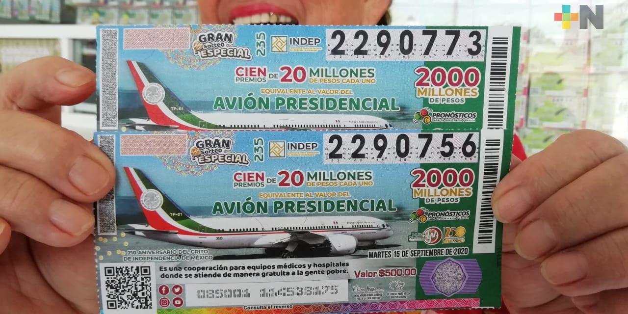 Se han vendido más del 60% de cachitos para la rifa alusiva al avión presidencial