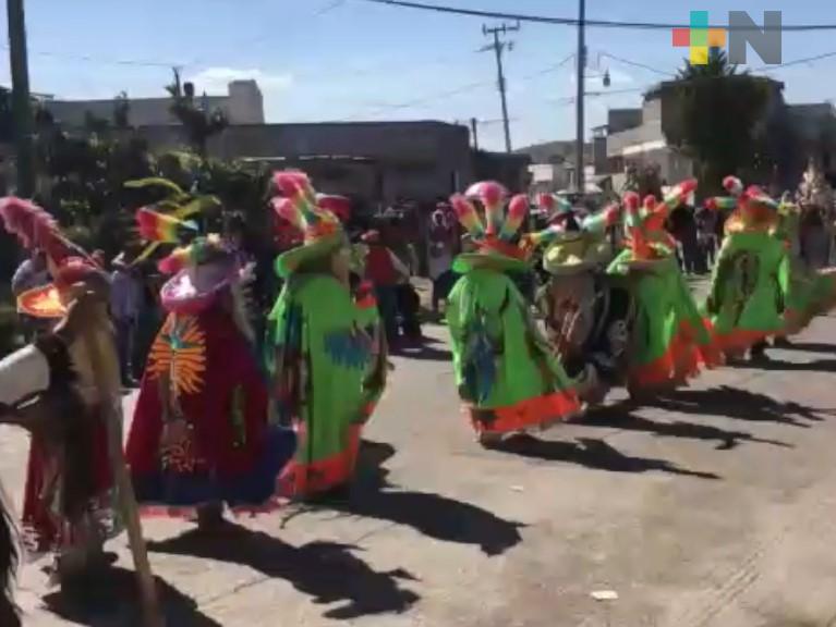 Comparsas carnestolendas de Huayacocotla participan en carnaval de municipio hidalguense