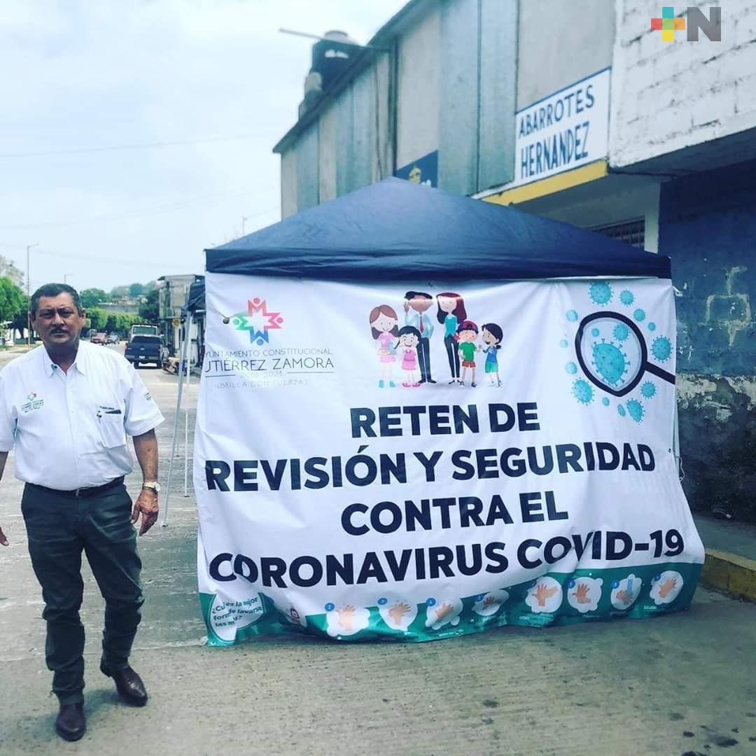 Refuerzan medidas de prevención contra el Covid-19 en Gutiérrez Zamora