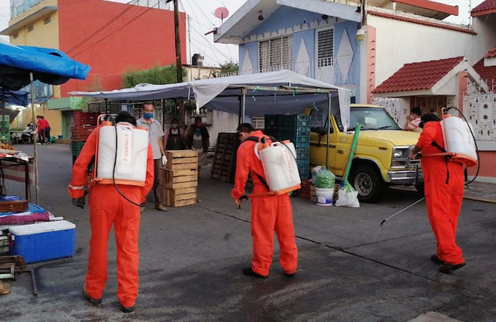 PC Xalapa mantiene acciones de desinfección en lugares más concurridos