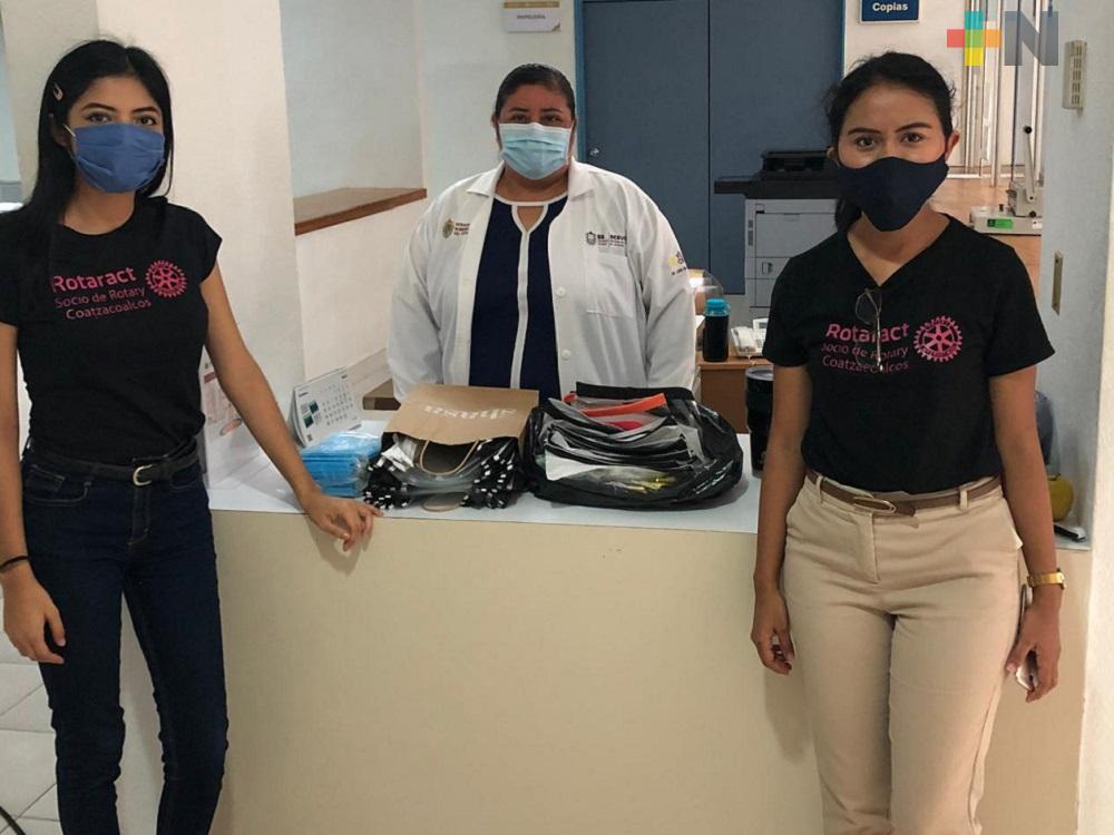 Club Rotarac entregó insumos para personal médico del Hospital Regional de Coatzacoalcos