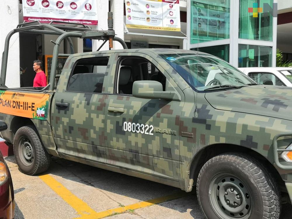 Autoridades de Minatitlán y Ejército Mexicano se coordinan para que todos se queden en casa