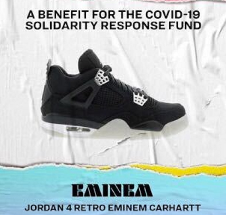 Eminem dona sus Jordan de 20 mil dólares para lucha contra COVID-19