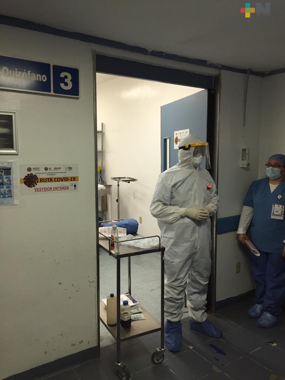 Intensifican medidas sanitarias en el Hospital Regional de Alta Especialidad de Veracruz; atienden cuatro casos de COVID-19