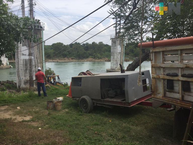 Tras abandono de obra, se construirá pozo en el río Zuchil, en Tuxpan