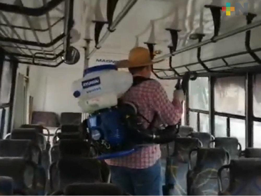 Refuerzan protocolos sanitarios en transporte de Tuxpan