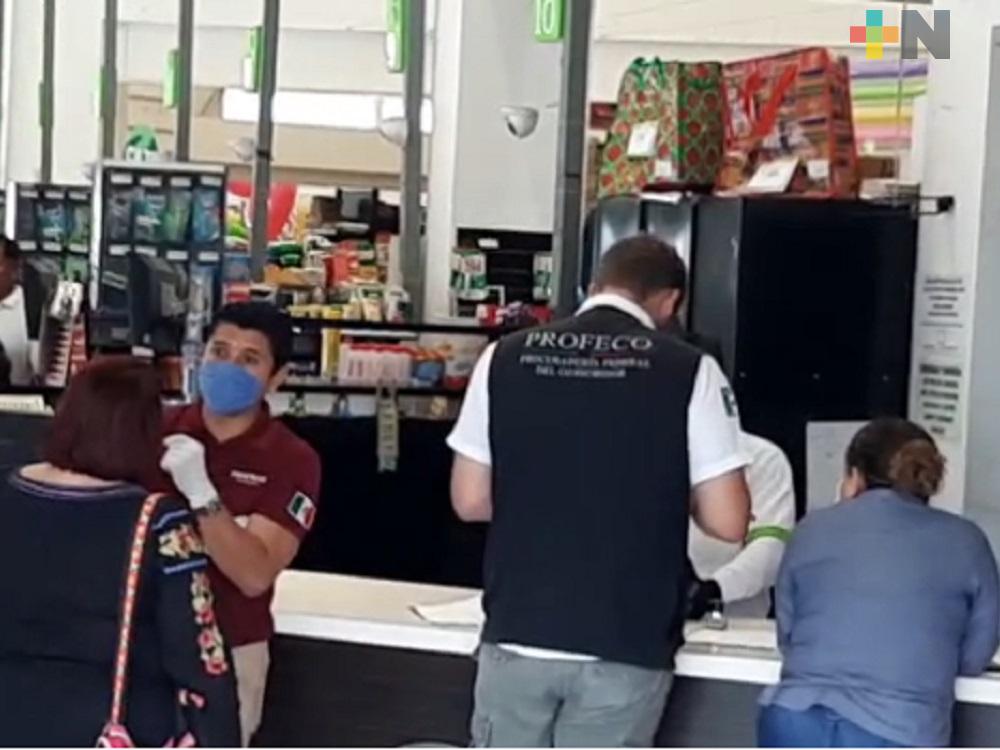 Profeco supervisa tiendas comerciales en Martínez de la Torre