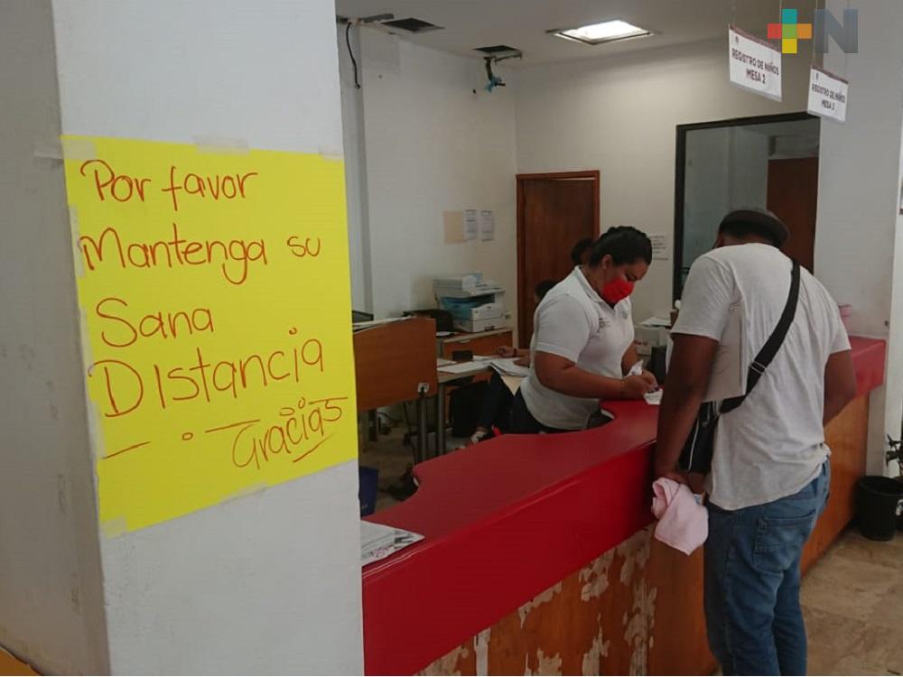 Registro Civil de Coatzacoalcos, solo atenderá registro de nacimiento urgentes y defunciones