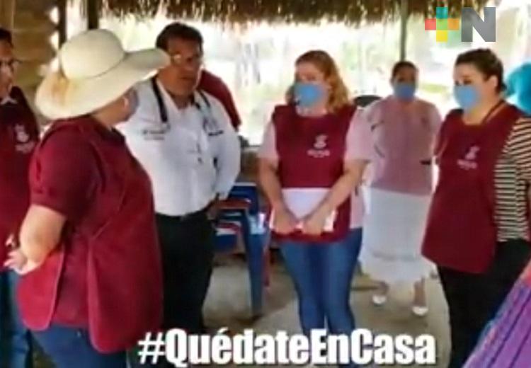 Sin interrumpirse actividades sanitarias para prevenir Covid-19 en Moloacán