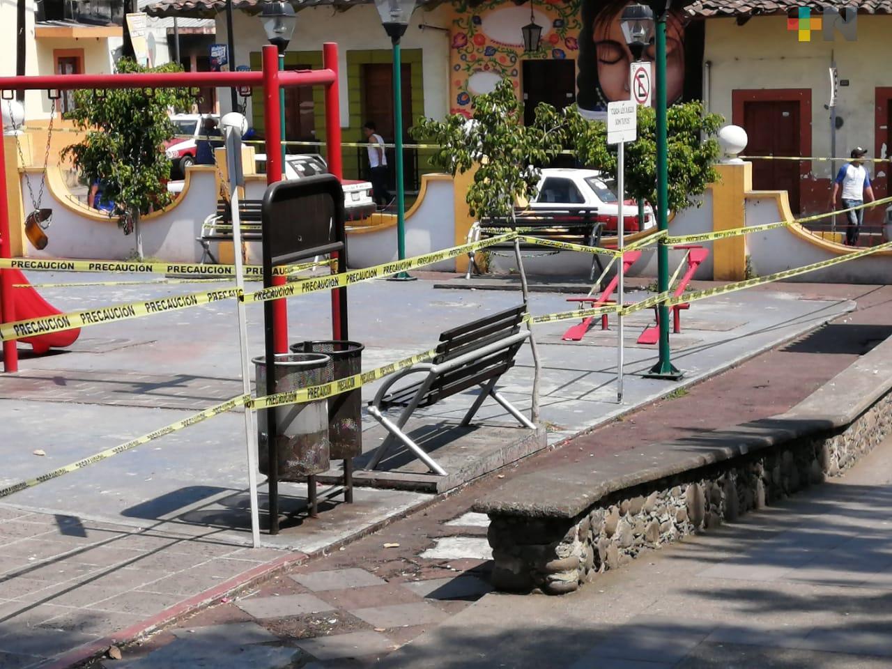 En Xico también han cerrado el acceso a unidades deportivas, plazas públicas y parques