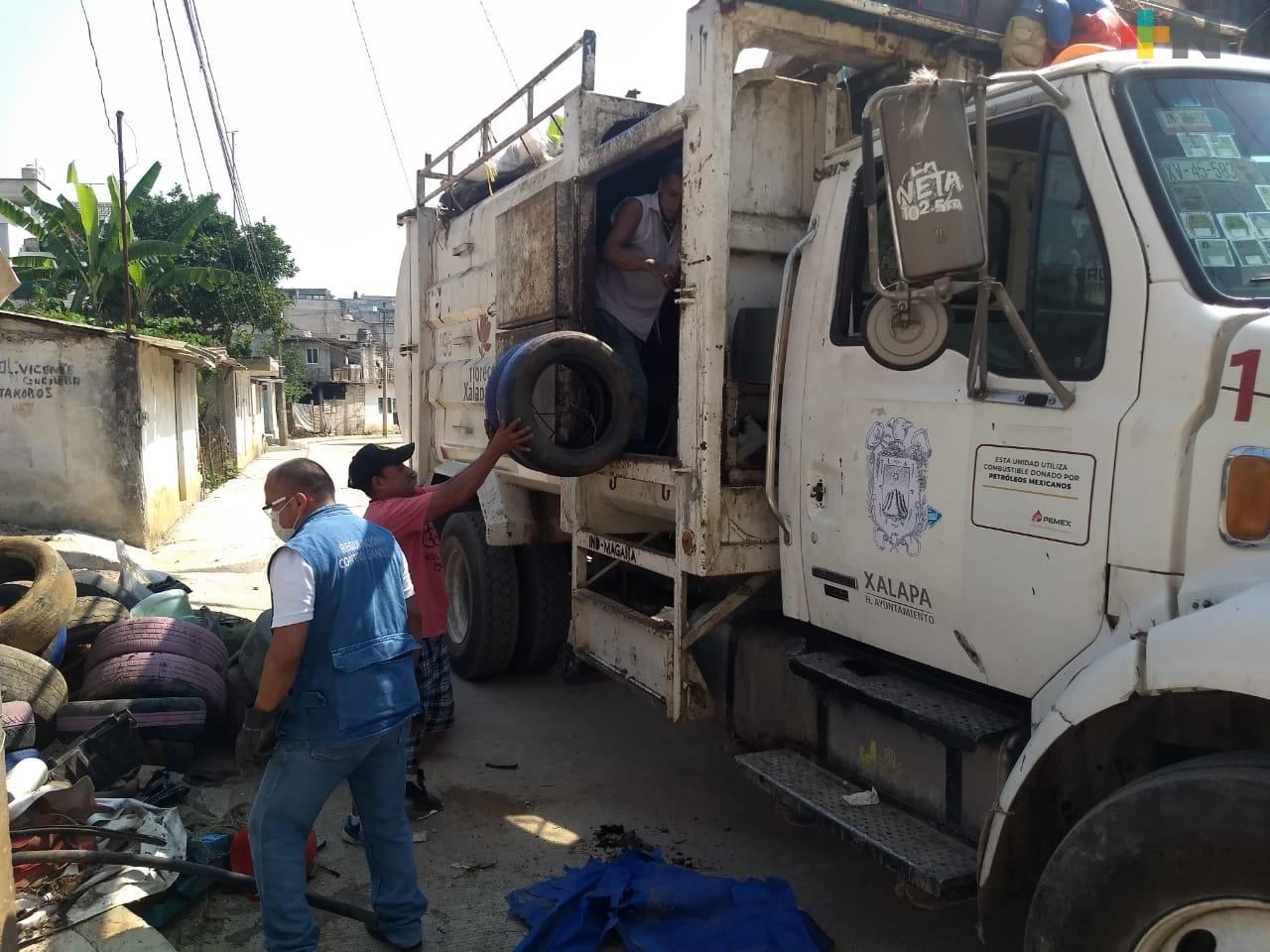 Anuncian campaña de descacharrización en colonia Higueras de Xalapa