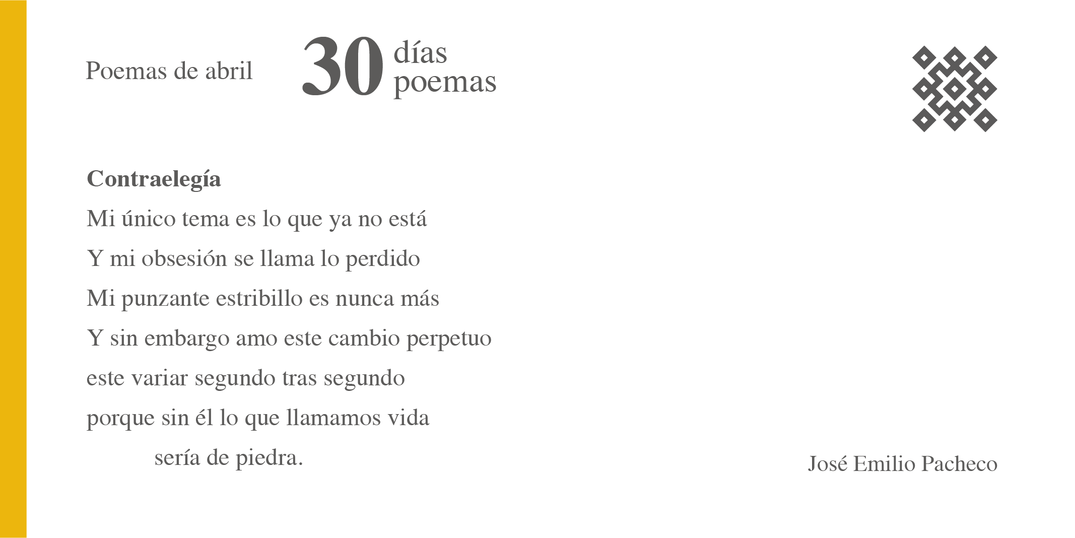 En “poemas de abril” IVEC comparte cada mañana un poema