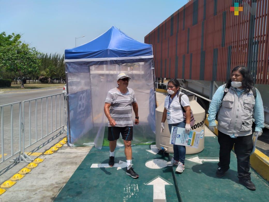 Instalan módulos de sanitización en Boca del Río