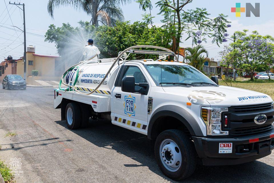 Continúa sanitización en municipios de la zona centro