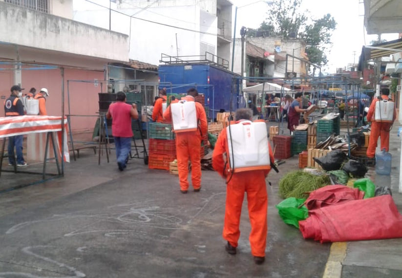 Desde inicio de fase 3, cerca de un centenar de acciones de sanitización y perifoneo ha realizado PC de Xalapa