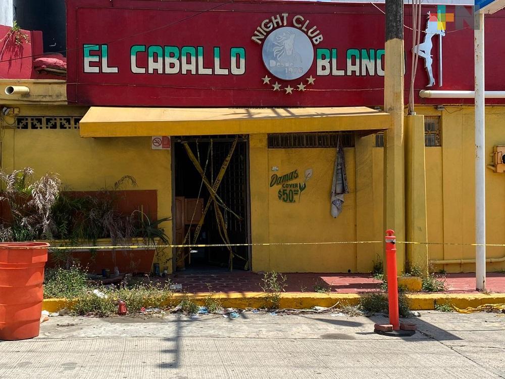 Reactivan investigaciones por ataque al bar «El Caballo Blanco», en Coatzacoalcos