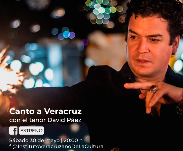 Estrena IVEC concierto dedicado a Veracruz por el tenor David Páez: “Canto a Veracruz”