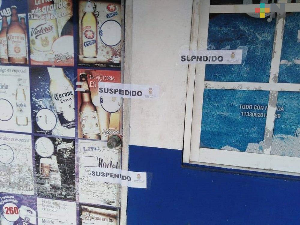 En Minatitlán, suspenden establecimiento de bebidas alcohólicas por violar Ley Seca