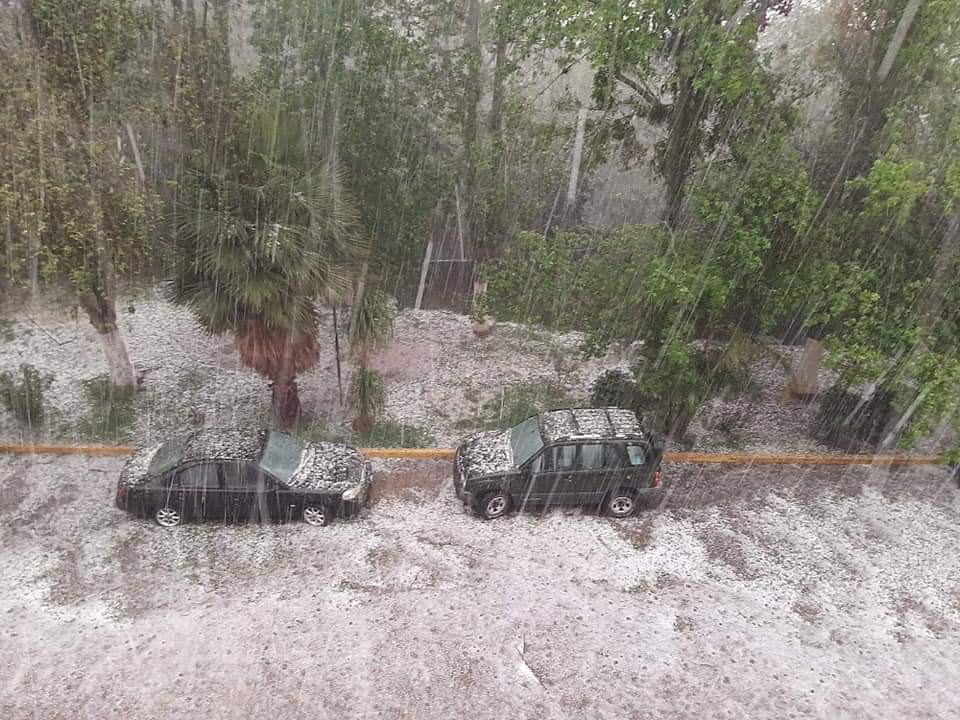 Espectacular granizada cayó este sábado por la tarde en Xalapa