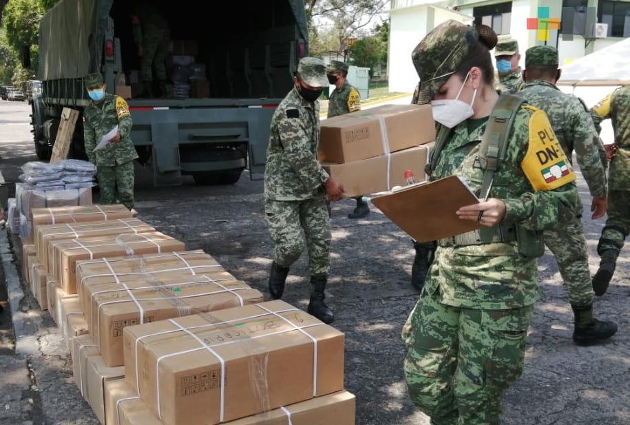 Hospitales de Sedena en Veracruz reciben insumos médicos de la CDMX