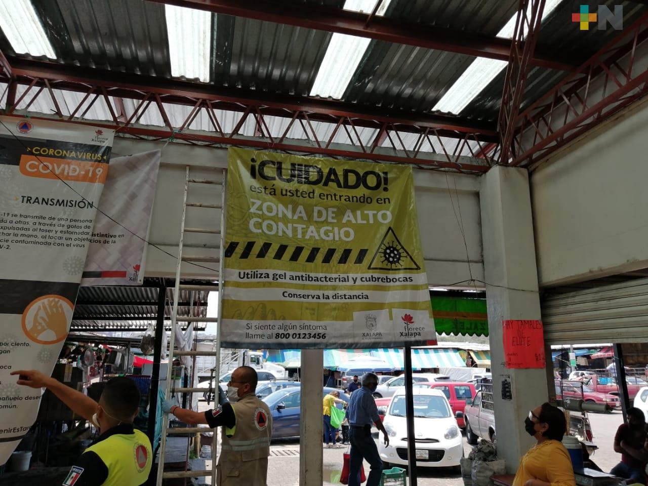 Advierte PC que Central de Abastos de Xalapa es foco rojo de contagios de COVID-19