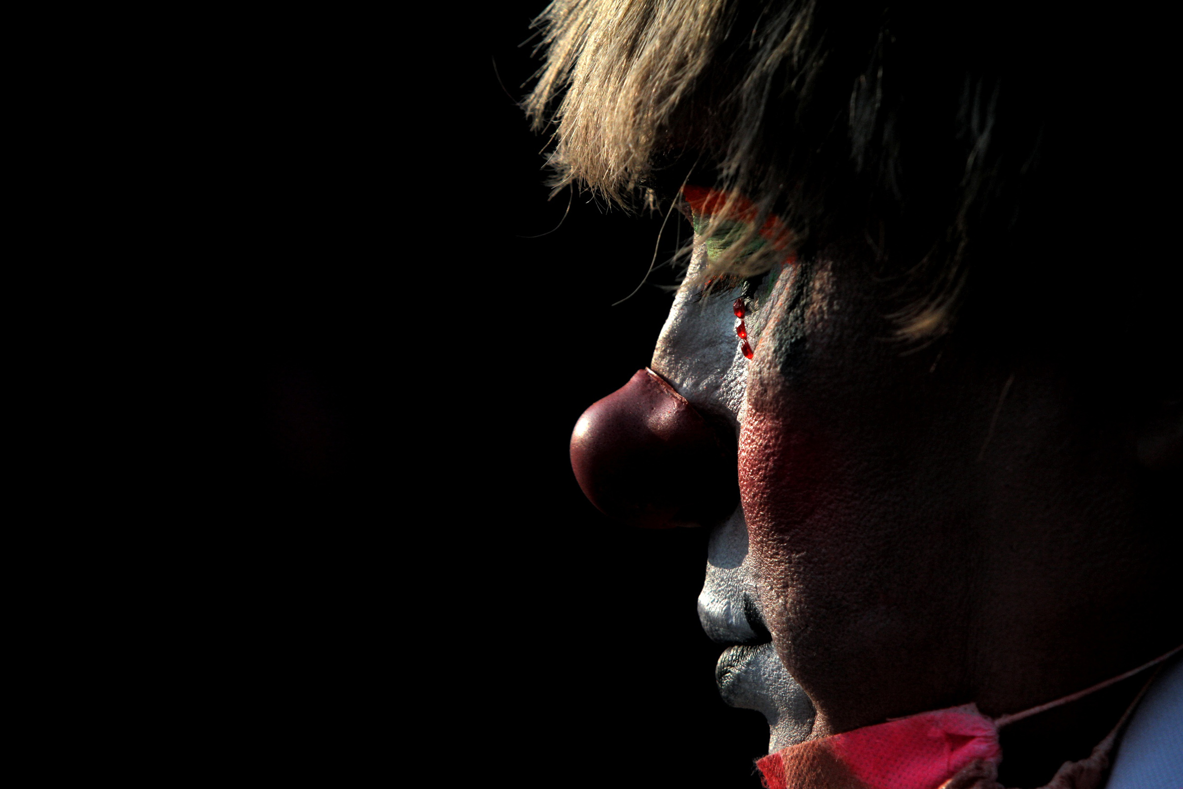 Protestan payasos en Palacio Nacional