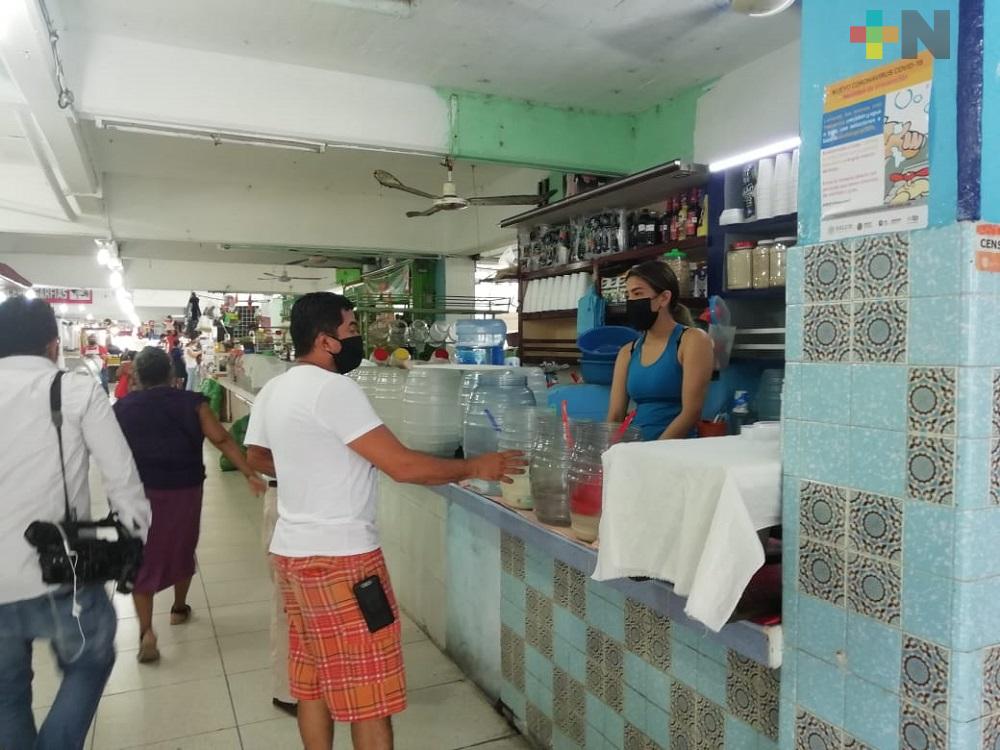 Mercados de Coatzacoalcos mantendrán medidas sanitarias hasta que termine contingencia