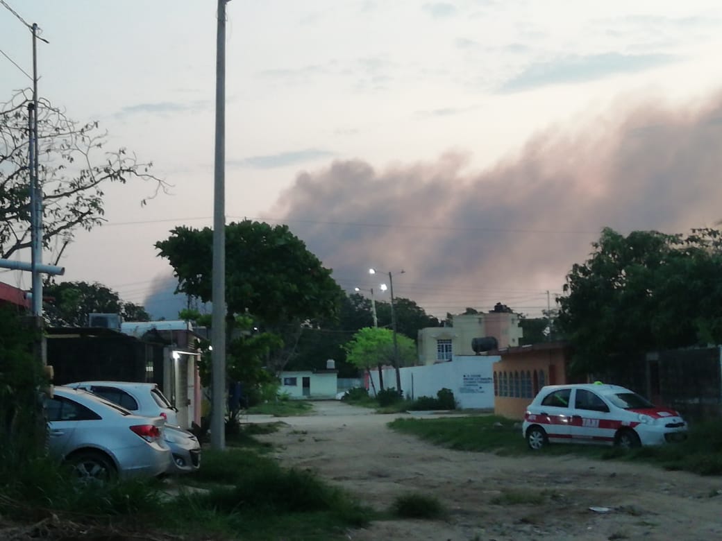 Incendio en humedales provoca expectación en Coatzacoalcos