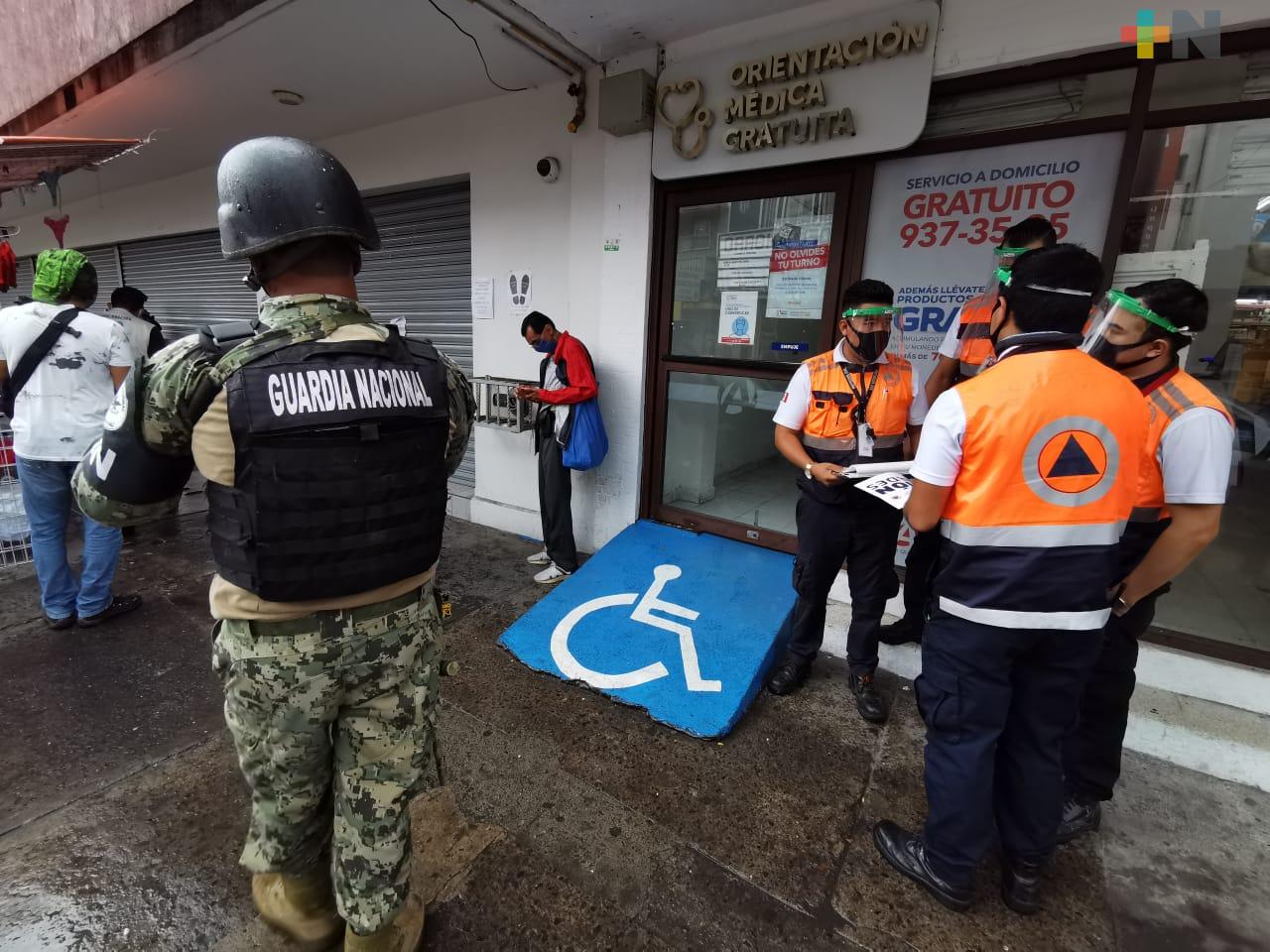 Implementan operativo para cerrar negocios no esenciales en municipio de Veracruz