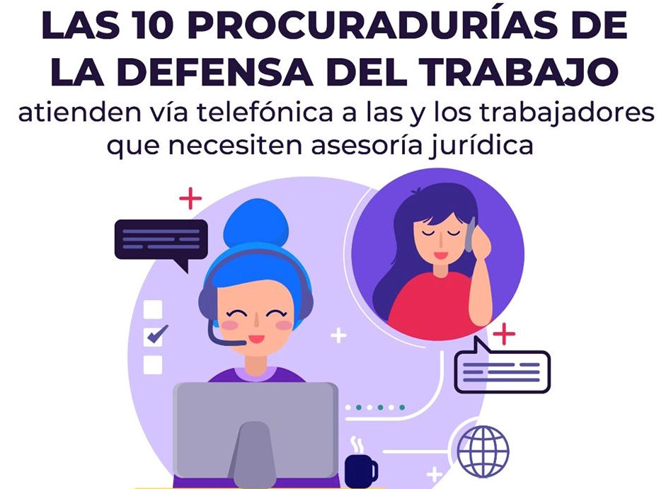Procuraduría de la Defensa del Trabajo atiende durante contingencia