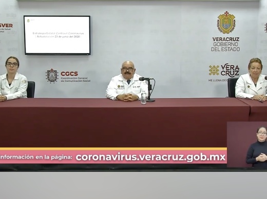 Hasta este martes van 8,664 casos positivos y 1,364 fallecimientos por COVID-19, en Veracruz