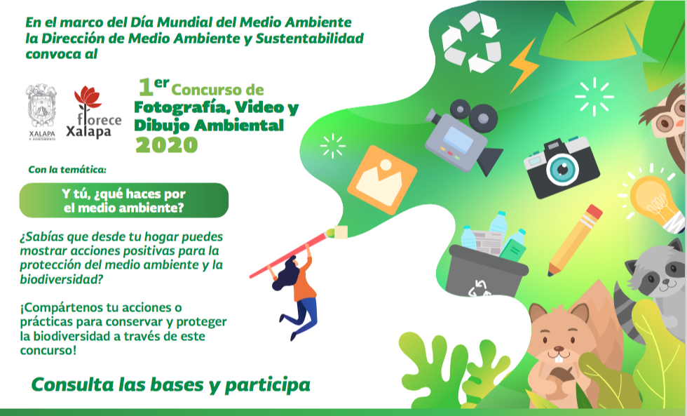 Ayuntamiento de Xalapa invita al primer concurso de Fotografía, Video y Dibujo Ambiental 2020