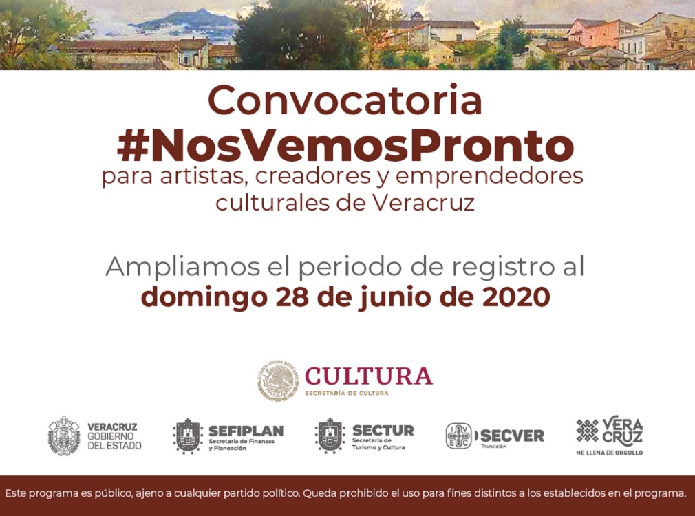 Amplía IVEC convocatoria “Nos Vemos Pronto” para apoyar a artistas veracruzanos