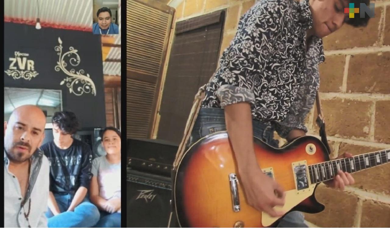 En Tantoyuca, jóvenes fusionan huapango y rock  durante cuarentena