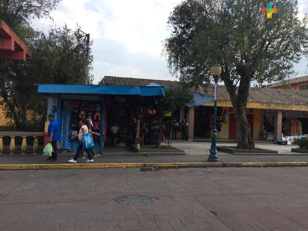 En mercado de Coatepec, se trabaja con normalidad pero no todos usan cubrebocas