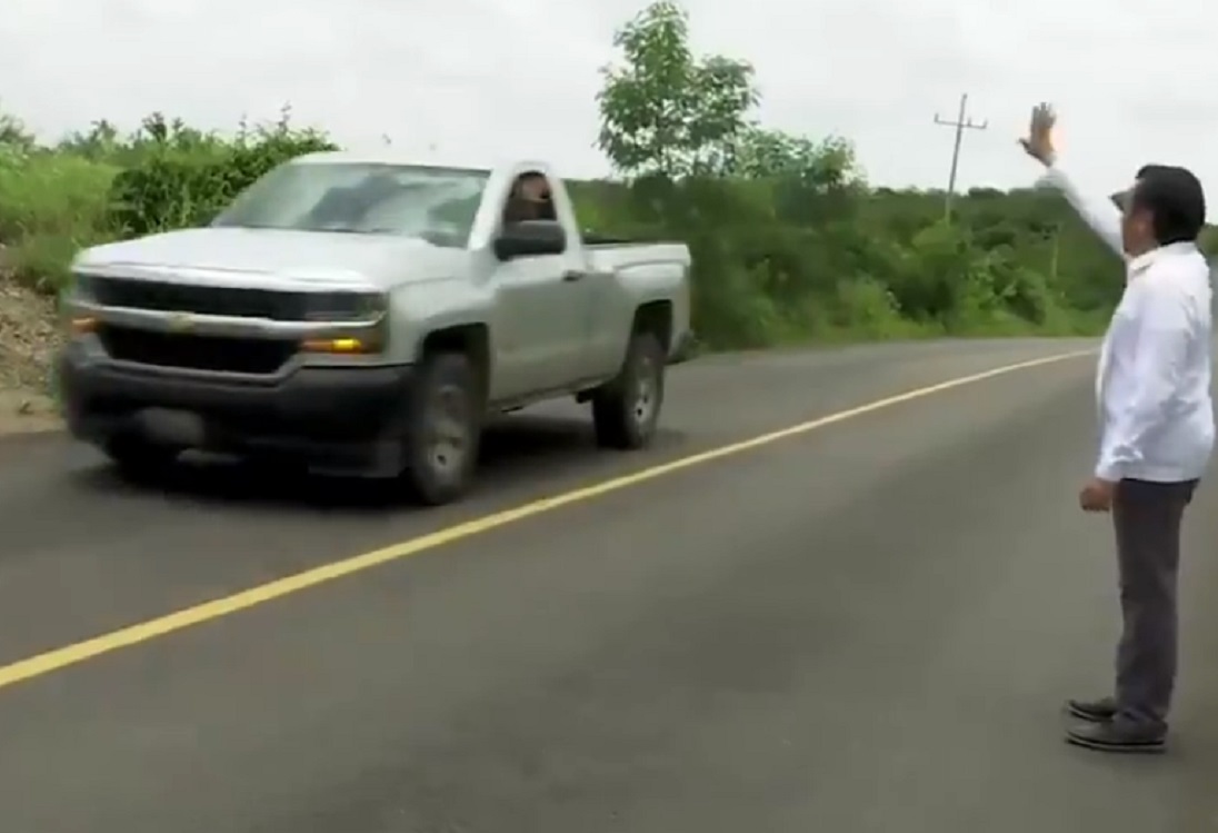Gobernador Cuitláhuac García, supervisó avance en rehabilitación de carretera Tempoal-Pánuco