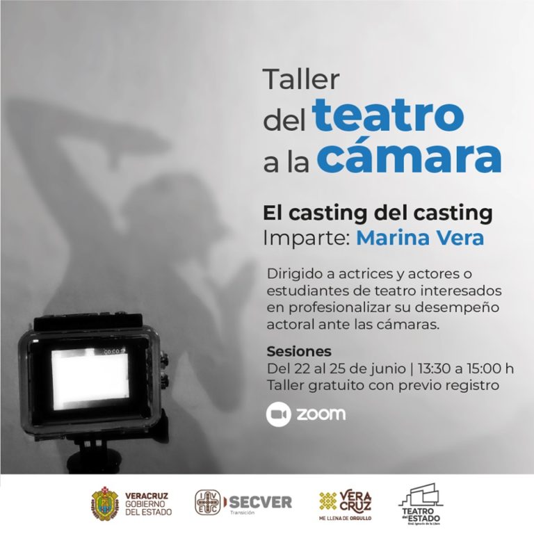 Presenta IVEC el taller virtual “Del teatro a la cámara. El casting del casting”