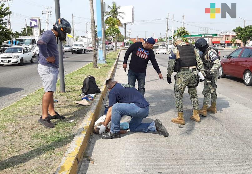 Atropellan a mujer en avenida Ejército Mexicano de Boca del Río